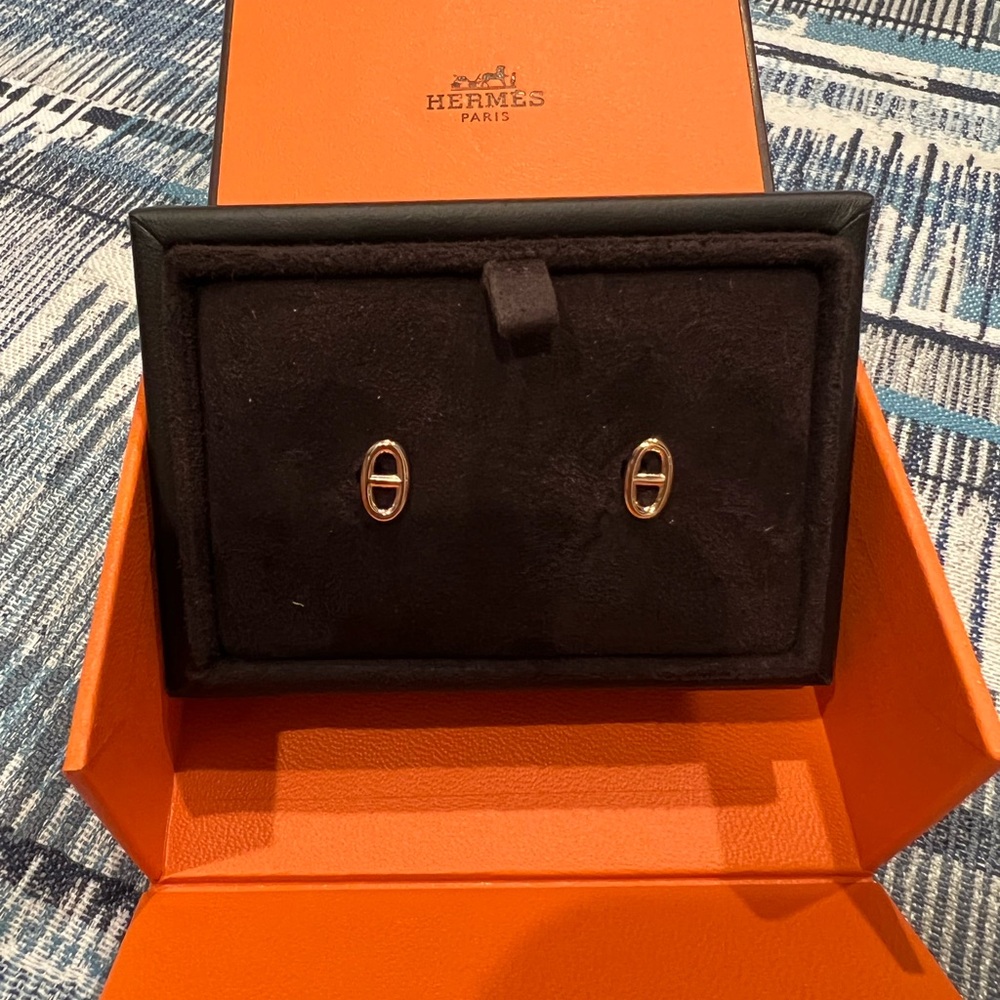 Hermes Gold Earrings
